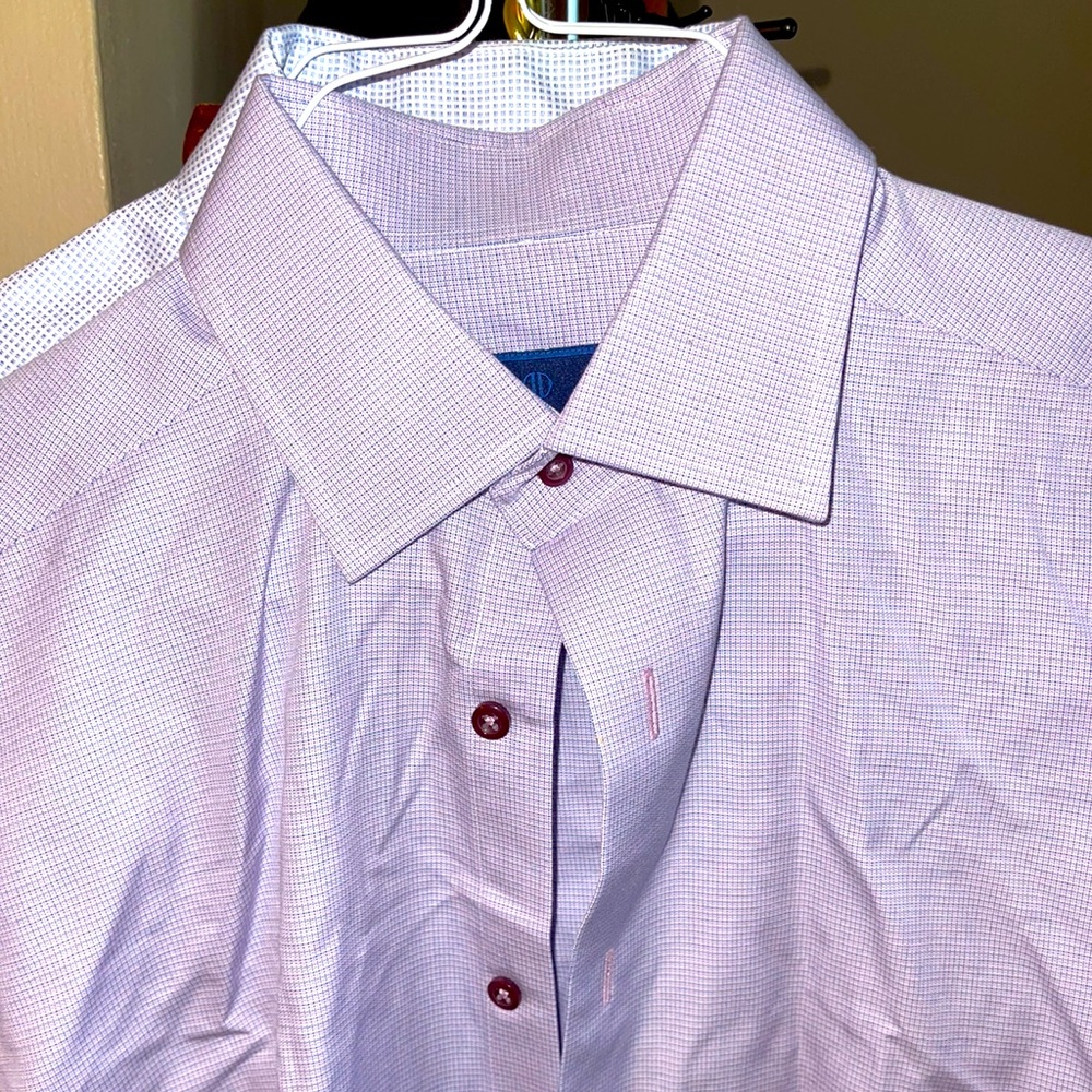 David Donahue light purplish dress shirt